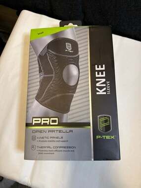 P-TEX PRO Open Patella Knee Sleeve - S- Kinetic Panels & Thermal Compression